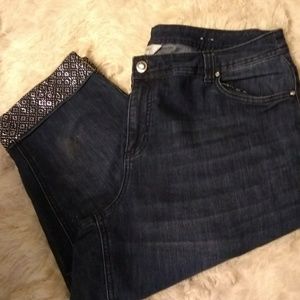 CJ Banks Capri size 16W with bling detail on cuff